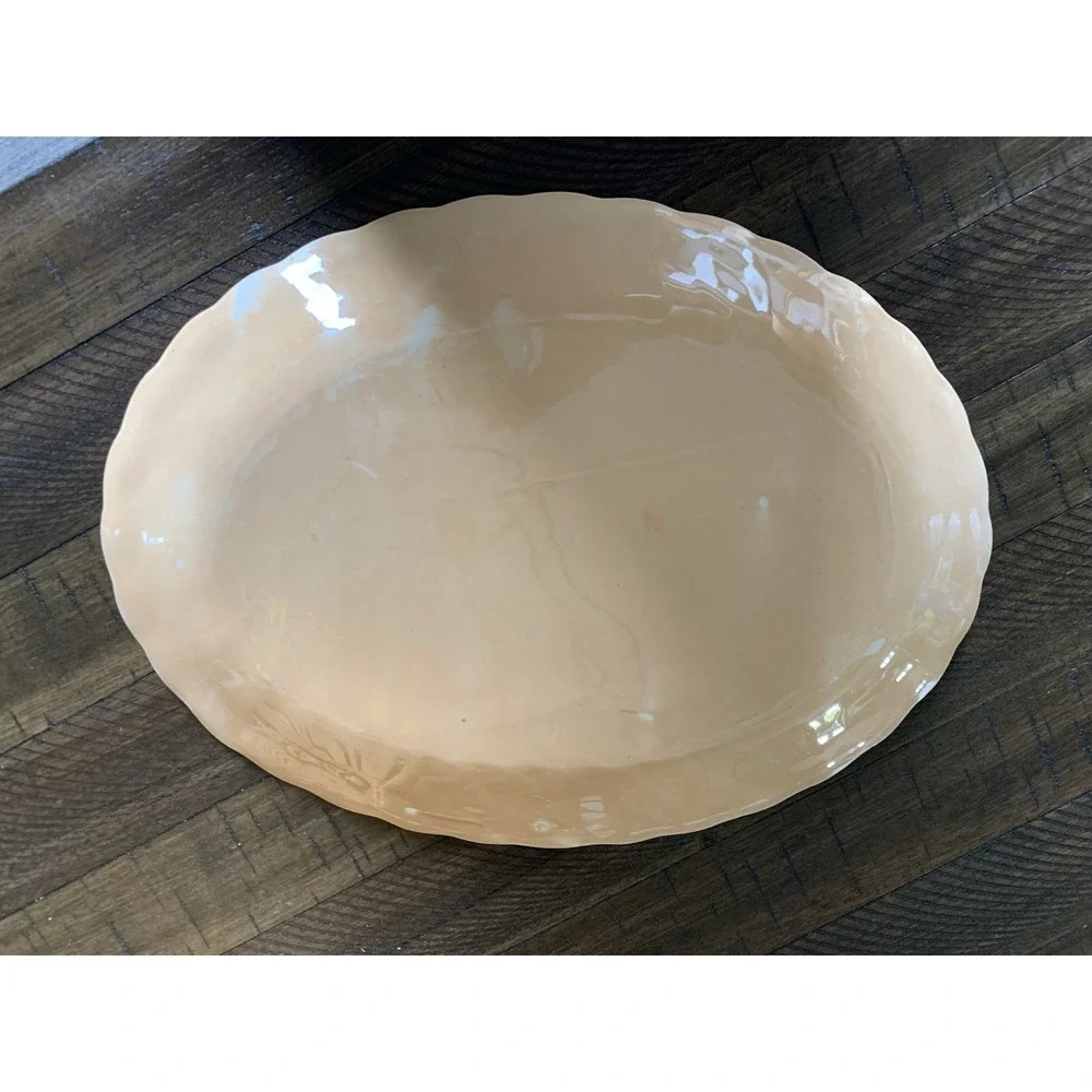 Vintage Franciscan Ware Or Metlox Poppy Trail Peach Coral Platter Scalloped‎ 14